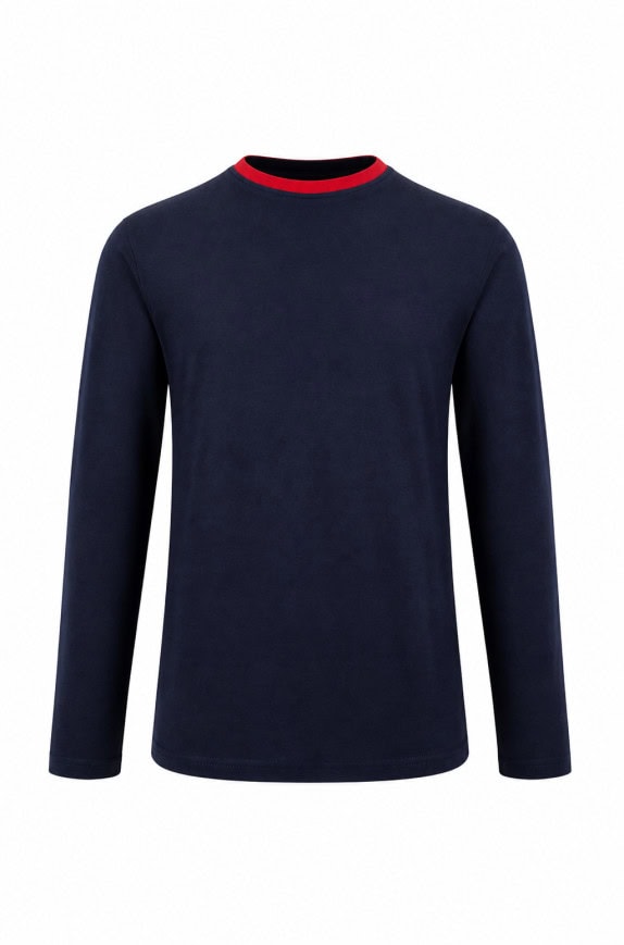 TOMMY HILFIGER ΜΠΛΟΥΖΑ ΜΕ ΜΑΚΡΥ ΜΑΝΙΚΙ SPORTY NAVY ΑΝΤΡΙΚΟ PRE OWNED