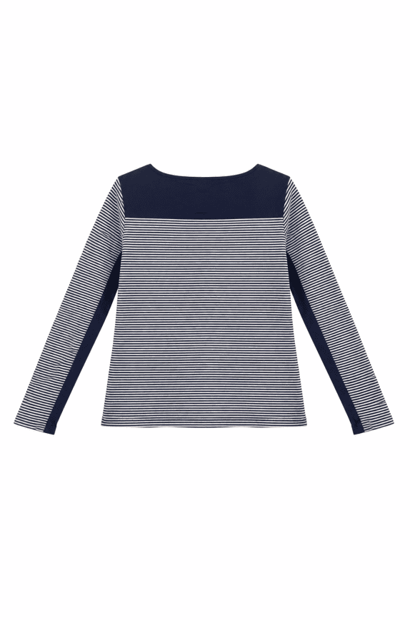 TOMMY HILFIGER STRIPED TOP NAVY WOMEN PRE OWNED L