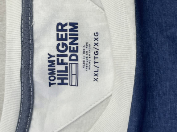 TOMMY HILFIGER ΜΠΛΟΥΖΑ ΜΕ ΡΙΓΕΣ NAVY WHITE ΑΝΤΡΙΚΟ PRE OWNED XXL