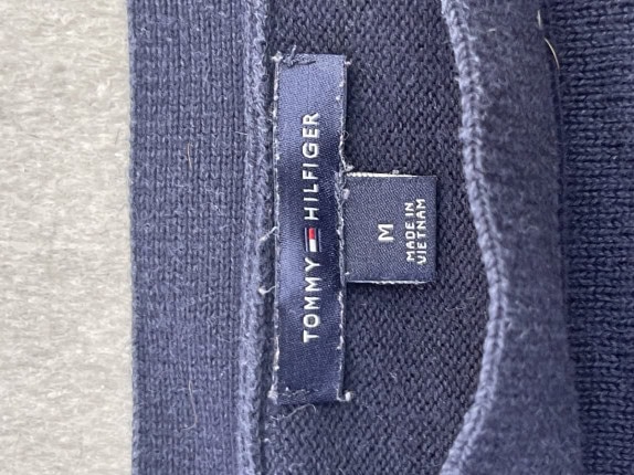 TOMMY HILFIGER ΜΠΛΟΥΖΑ ΜΕ ΒΟΛΑΝ ΚΑΙ ΚΑΡΟ NAVY ΚΟΚΚΙΝΟ ΓΥΝΑΙΚΕΙΟ PRE OWNED M