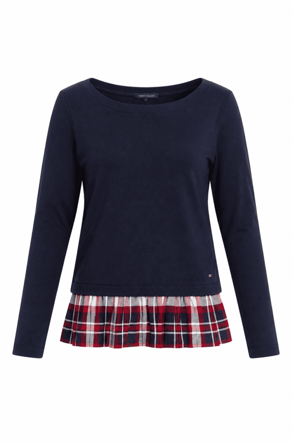 TOMMY HILFIGER ΜΠΛΟΥΖΑ ΜΕ ΒΟΛΑΝ ΚΑΙ ΚΑΡΟ NAVY ΚΟΚΚΙΝΟ ΓΥΝΑΙΚΕΙΟ PRE OWNED M