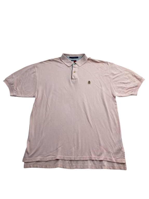 Tommy Hilfiger Μπλούζα Polo Casual Crest Logo Ροζ Ανδρική XL