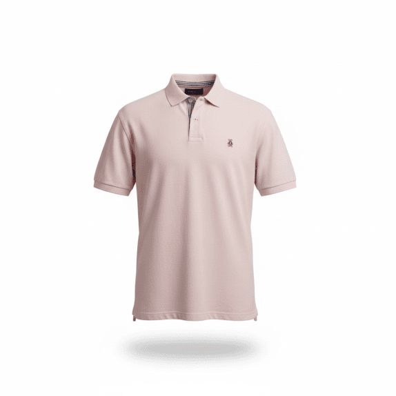 Tommy Hilfiger Μπλούζα Polo Casual Crest Logo Ροζ Ανδρική XL