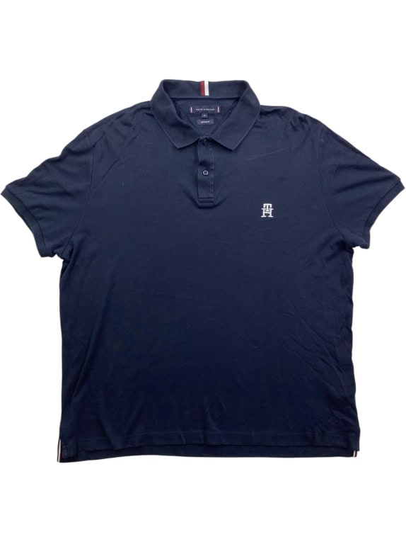TOMMY HILFIGER POLO CASUAL CON LOGO RICAMATO BLU UOMO XL