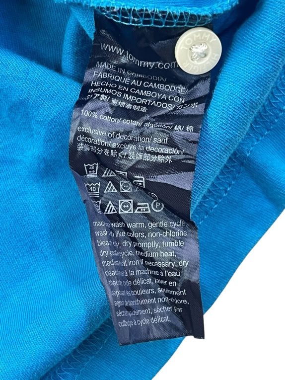 TOMMY HILFIGER polo casual blu da uomo M usata