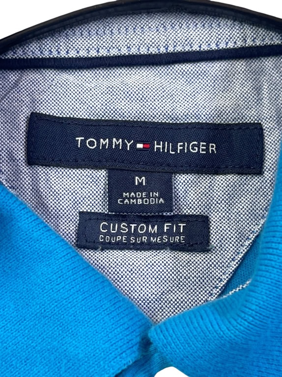 TOMMY HILFIGER polo casual blu da uomo M usata