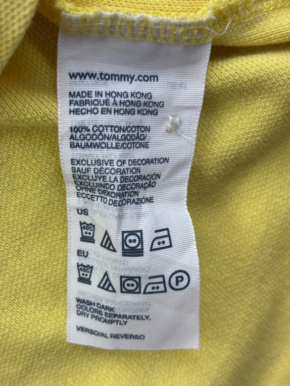 TOMMY HILFIGER ΜΠΛΟΥΖΑ ΠΟΛΟ CLASSIC ΜΟΥΣΤΑΡΔΙ ΚΙΤΡΙΝΟ ΑΝΤΡΙΚΟ PRE OWNED L