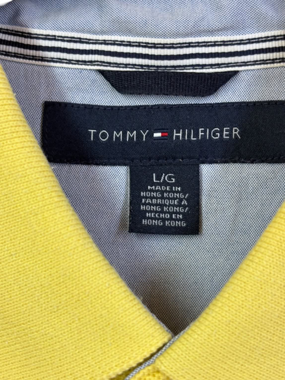 TOMMY HILFIGER ΜΠΛΟΥΖΑ ΠΟΛΟ CLASSIC ΜΟΥΣΤΑΡΔΙ ΚΙΤΡΙΝΟ ΑΝΤΡΙΚΟ PRE OWNED L
