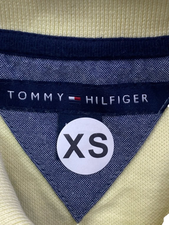 TOMMY HILFIGER POLO SHIRT COLORBLOCK MULTICOLOR MEN PRE OWNED XS