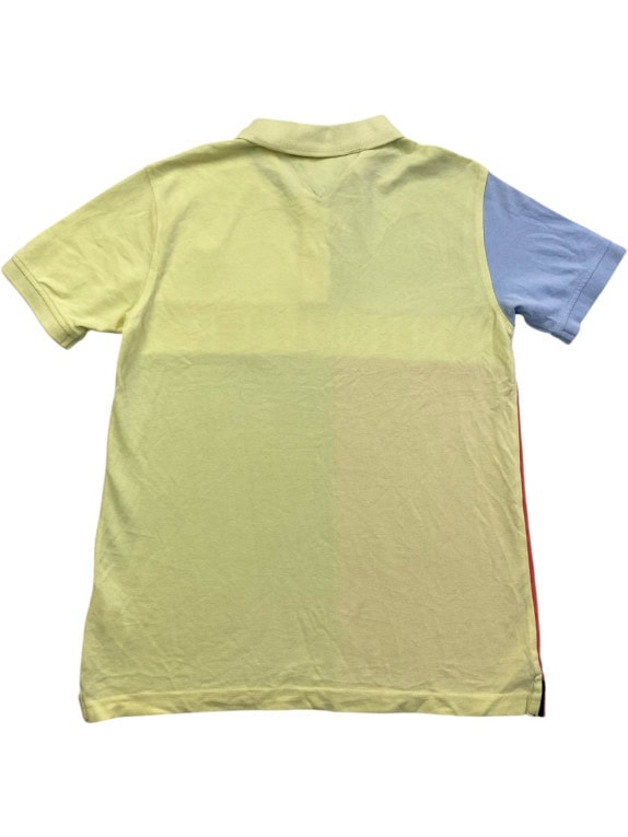 TOMMY HILFIGER POLO SHIRT COLORBLOCK MULTICOLOR MEN PRE OWNED XS