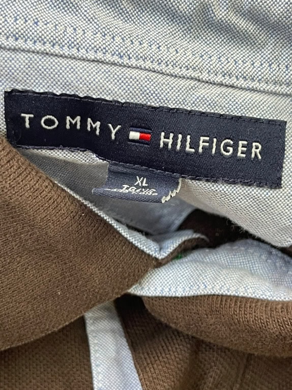 TOMMY HILFIGER POLO CLASSICA MARRONE UOMO PRE OWNED XL