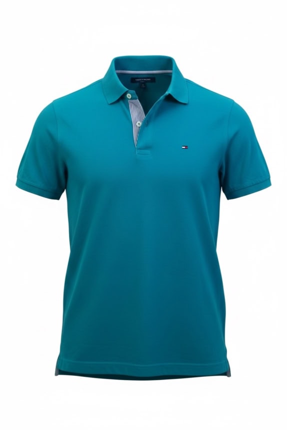 TOMMY HILFIGER ΜΠΛΟΥΖΑ POLO LOGO TURQUOISE UNISEX M
