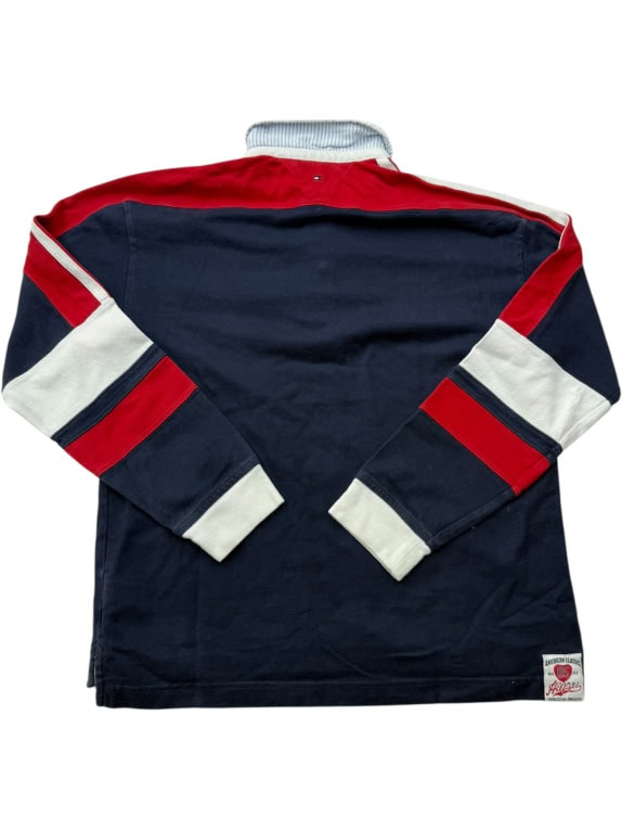 TOMMY HILFIGER ΜΠΛΟΥΖΑ POLO ΜΑΚΡΥΜΑΝΙΚΗ ΜΕ ΛΟΓΟΤΥΠΟ ΜΠΛΕ S