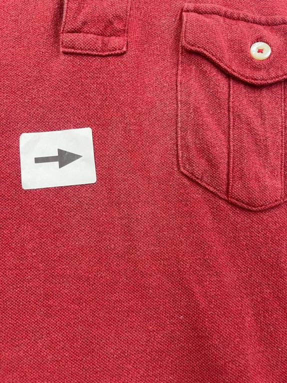 TOMMY HILFIGER ΜΠΛΟΥΖΑ POLO ΜΑΚΡΥΜΑΝΙΚΗ RETRO ΚΟΚΚΙΝΟ ΑΝΤΡΙΚΟ L pre-owned