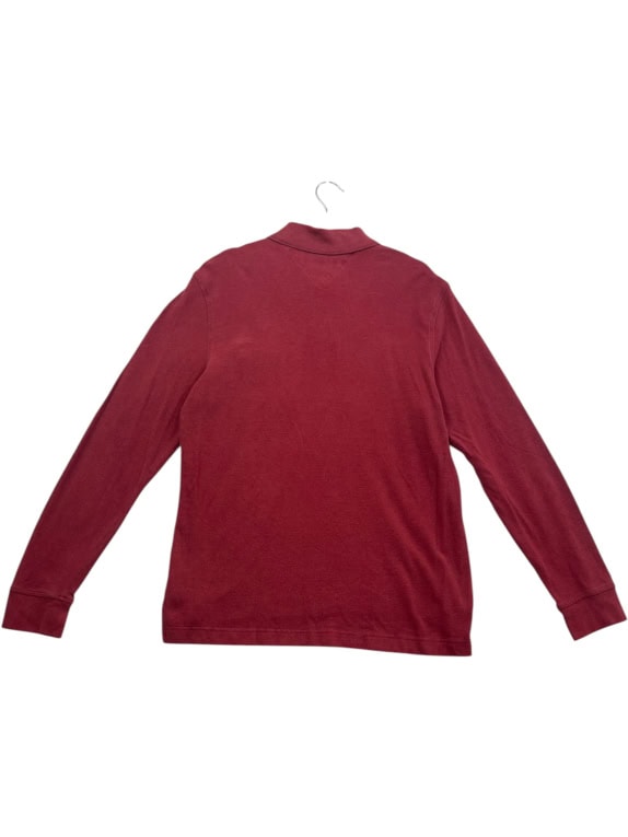 TOMMY HILFIGER ΜΠΛΟΥΖΑ POLO ΜΑΚΡΥΜΑΝΙΚΗ RETRO ΚΟΚΚΙΝΟ ΑΝΤΡΙΚΟ L pre-owned