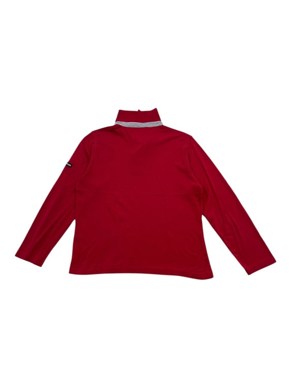 TOMMY HILFIGER Μπλούζα Polo Μακρυμάνικη Vintage Flag Logo Κόκκινη Ανδρική Small