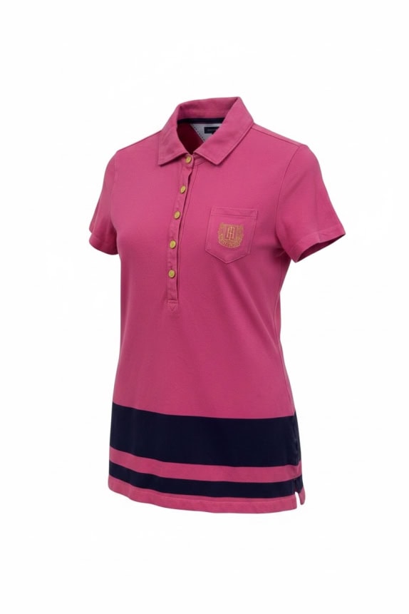 TOMMY HILFIGER POLO SHIRT MODERN FUCHSIA WOMENS S pre-owned