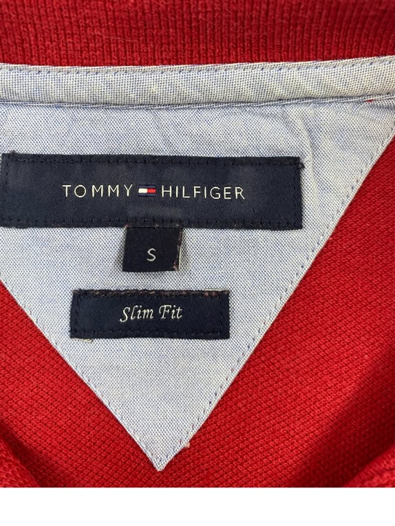 TOMMY HILFIGER ΜΠΛΟΥΖΑ POLO SLIM FIT ΛΟΓΟΤΥΠΟ ΚΟΚΚΙΝΟ ΑΝΔΡΙΚΟ S