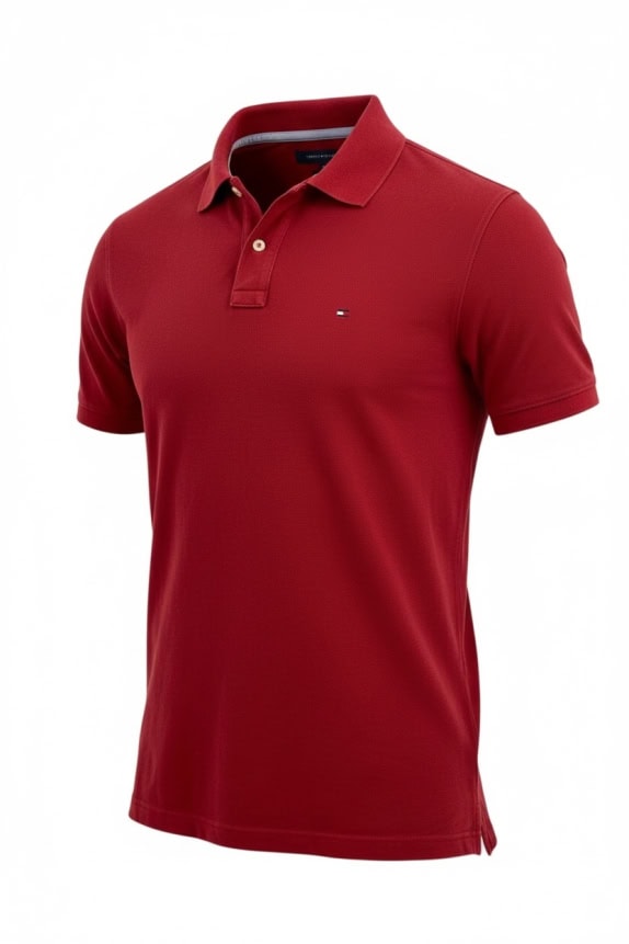 TOMMY HILFIGER POLO SLIM FIT CON LOGO ROSSO DA UOMO S