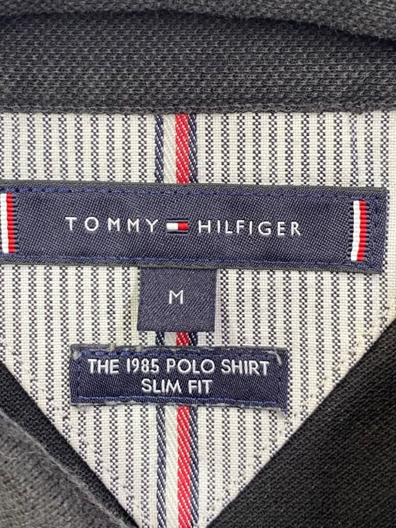 TOMMY HILFIGER Polo slim fit con piccolo logo nera unisex M