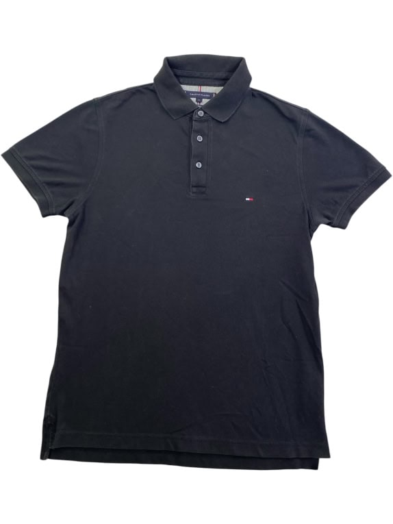 TOMMY HILFIGER Polo slim fit con piccolo logo nera unisex M