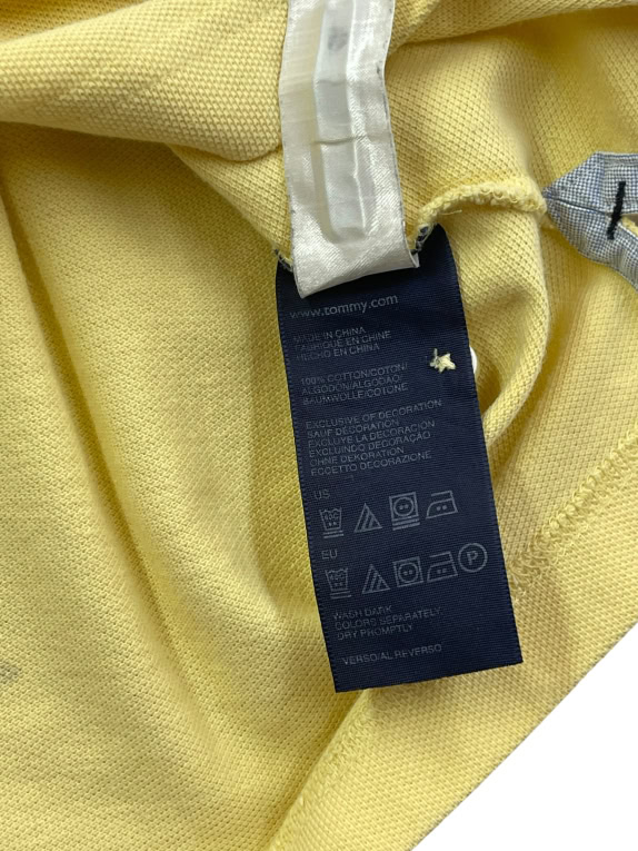 TOMMY HILFIGER ΜΠΛΟΥΖΑ POLO VINTAGE ΚΙΤΡΙΝΟ ΑΝΤΡΙΚΟ XL pre-owned