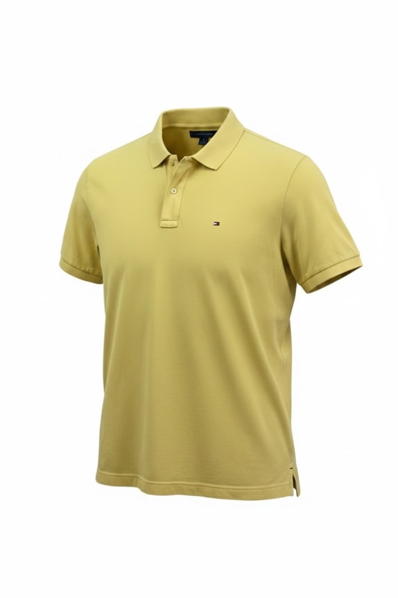 TOMMY HILFIGER POLO SHIRT VINTAGE YELLOW MENS XL pre-owned
