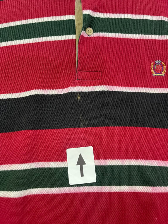 TOMMY HILFIGER POLO SHIRT VINTAGE MULTICOLOR MEN XXL pre-owned