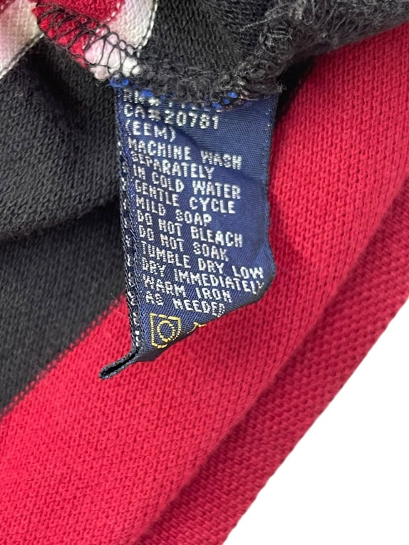 TOMMY HILFIGER POLO SHIRT VINTAGE MULTICOLOR MEN XXL pre-owned