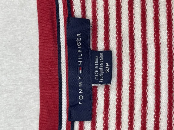 TOMMY HILFIGER MAGLIA A RIGHE VINTAGE BORDEAUX DONNA PRE OWNED S