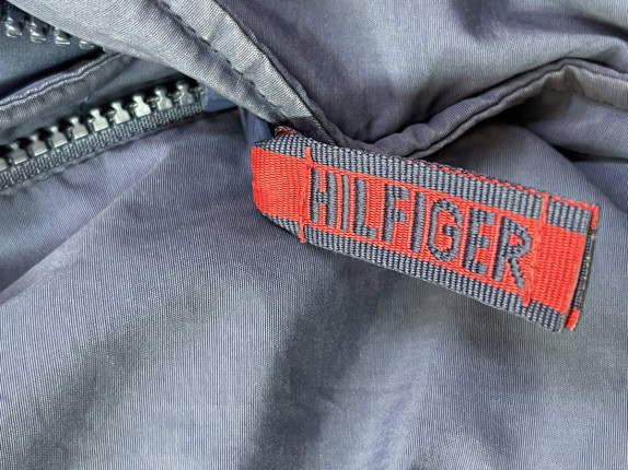 TOMMY HILFIGER HOODED JACKET BLUE MEN PRE OWNED M