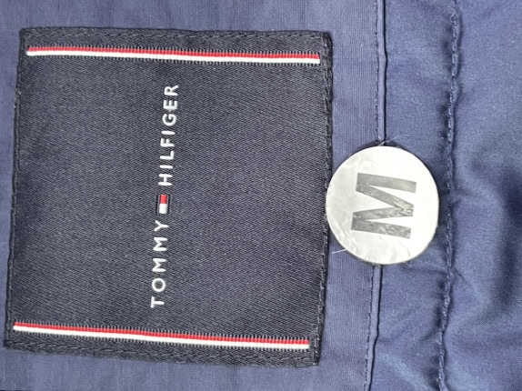 TOMMY HILFIGER HOODED JACKET BLUE MEN PRE OWNED M