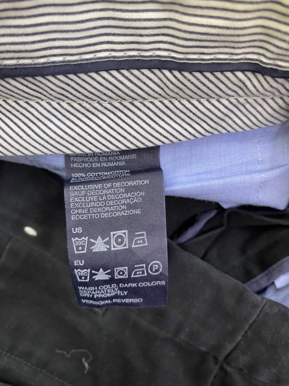 TOMMY HILFIGER Παντελόνι Chino Logo Μαύρο Ανδρικό W33 L30