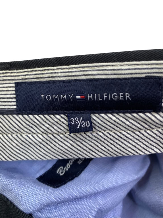 TOMMY HILFIGER Παντελόνι Chino Logo Μαύρο Ανδρικό W33 L30