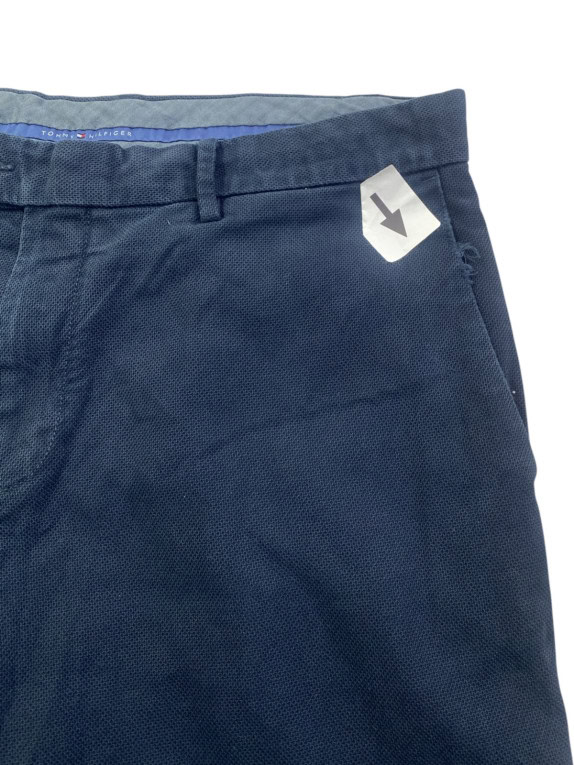 TOMMY HILFIGER PANTALONI CHINO MINIMAL NAVY UOMO PRE OWNED XL