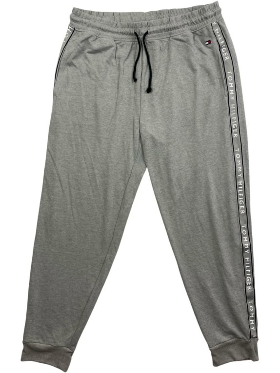 TOMMY HILFIGER ΠΑΝΤΕΛΟΝΙ ΦΟΡΜΑΣ CASUAL SIDE LOGO TAPE ΓΚΡΙ ΑΝΔΡΙΚΟ L