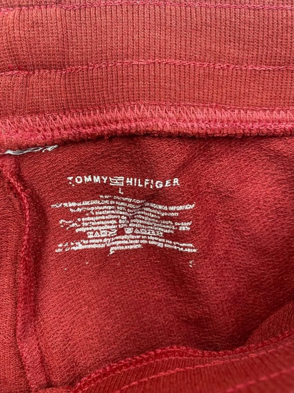 TOMMY HILFIGER Παντελόνι Φόρμας Tape Logo Μπορντό Ανδρικό L