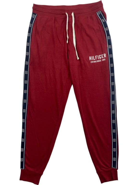 TOMMY HILFIGER Παντελόνι Φόρμας Tape Logo Μπορντό Ανδρικό L