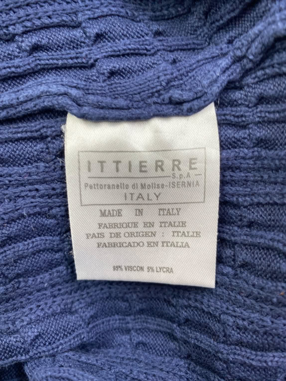TOMMY HILFIGER maglia in maglia cable-knit con logo ricamato blu da uomo