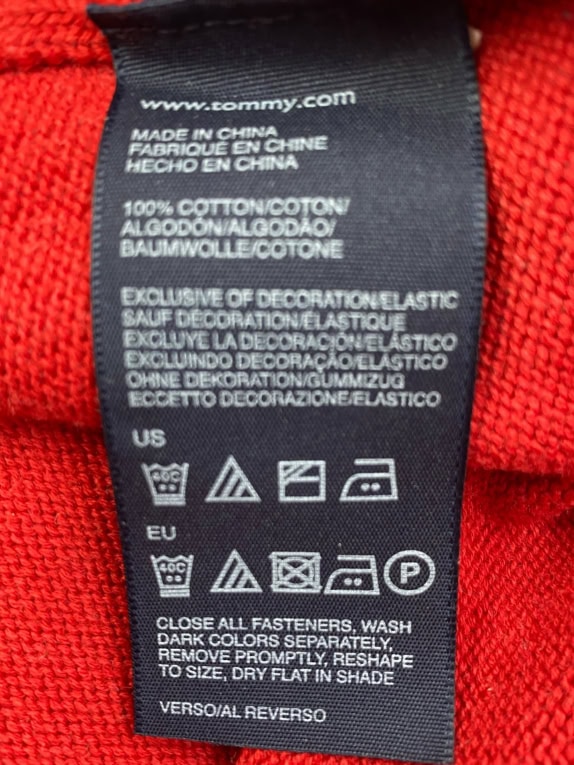 TOMMY HILFIGER ΠΛΕΚΤΗ ΜΠΛΟΥΖΑ ΜΕ ΦΕΡΜΟΥΑΡ 1/4 PREMIUM COTTON ΛΟΓΟΤΥΠΟ ΚΟΚΚΙΝΟ ΑΝΔΡΙΚΟ M