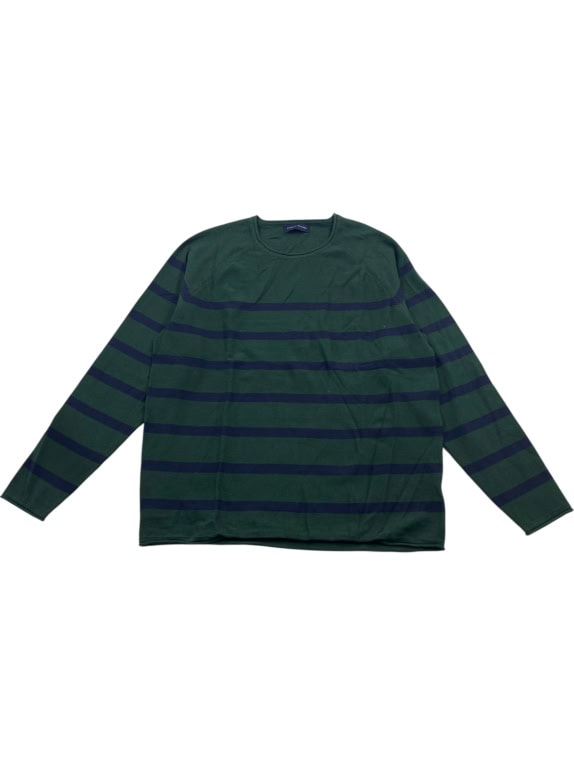 Tommy Hilfiger Striped Knit Sweater Casual Logo Green Men’s 3XL