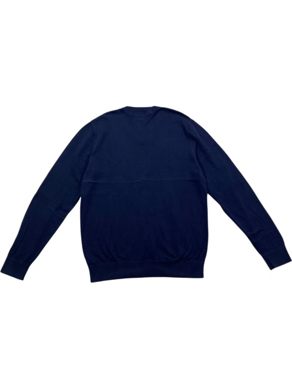 TOMMY HILFIGER ΠΛΕΚΤΗ ΜΠΛΟΥΖΑ V-NECK ARGYLE PATTERN ΜΠΛΕ/ΚΟΚΚΙΝΟ ΑΝΔΡΙΚΟ M