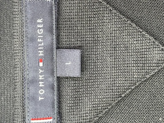 TOMMY HILFIGER ΠΛΕΚΤΗ ΖΑΚΕΤΑ MINIMAL ΜΑΥΡΟ ΑΝΤΡΙΚΟ PRE OWNED L