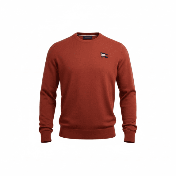 Tommy Hilfiger Πλεκτό Casual Μονόχρωμο Κεραμιδί Ανδρικό L