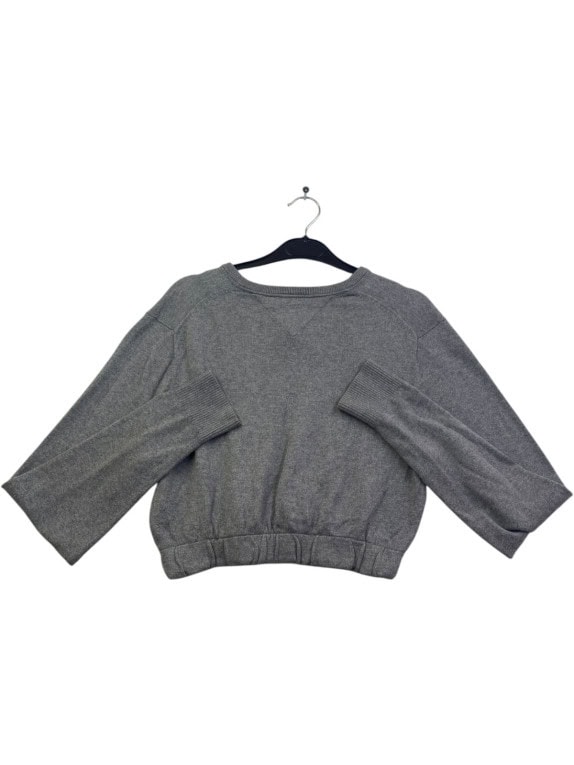 TOMMY HILFIGER ΠΛΕΚΤΟ CROPPED MINIMAL ΓΚΡΙ ΓΥΝΑΙΚΕΙΟ PRE OWNED S