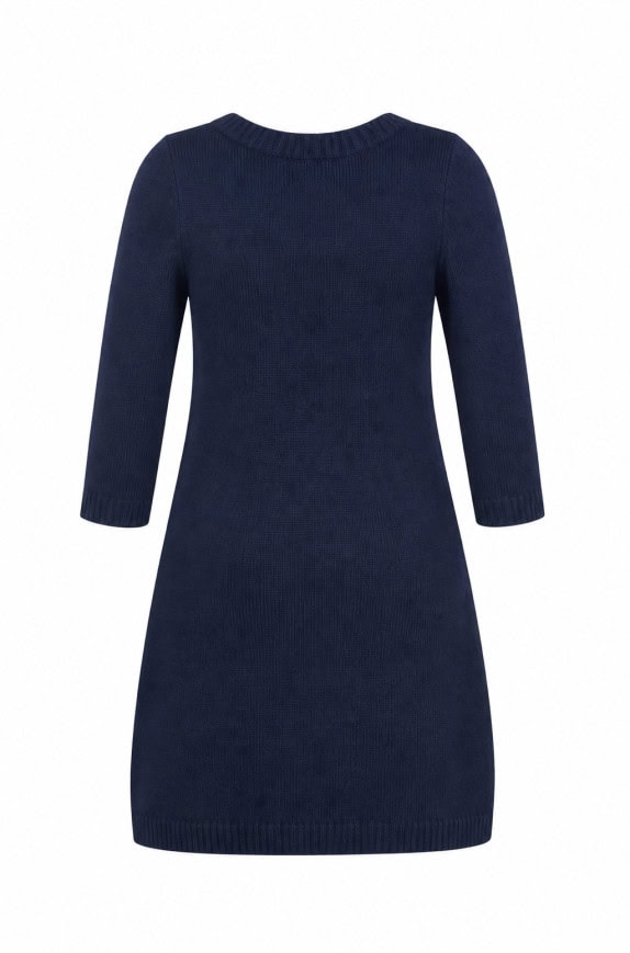TOMMY HILFIGER KNIT DRESS BLUE WOMEN PRE OWNED XS