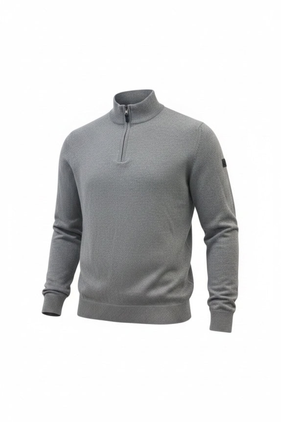 ΠΛΕΚΤΟ HALF ZIP MINIMAL ΓΚΡΙ ΑΝΤΡΙΚΟ PRE OWNED