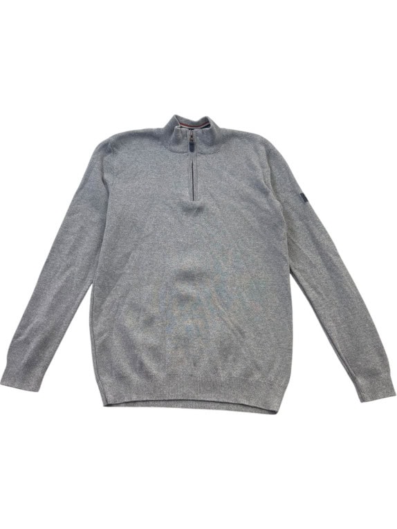 ΠΛΕΚΤΟ HALF ZIP MINIMAL ΓΚΡΙ ΑΝΤΡΙΚΟ PRE OWNED