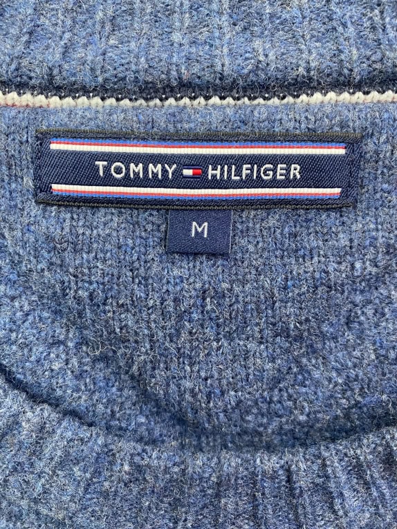 TOMMY HILFIGER Knit Sweater Casual Blue Men's Size M