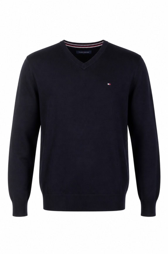 TOMMY HILFIGER MAGLIA TRICOT MINIMAL NERO UOMO PRE OWNED M